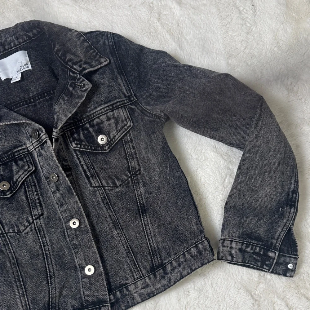 Madison Charcoal Denim Jacket - Picture 5 of 6